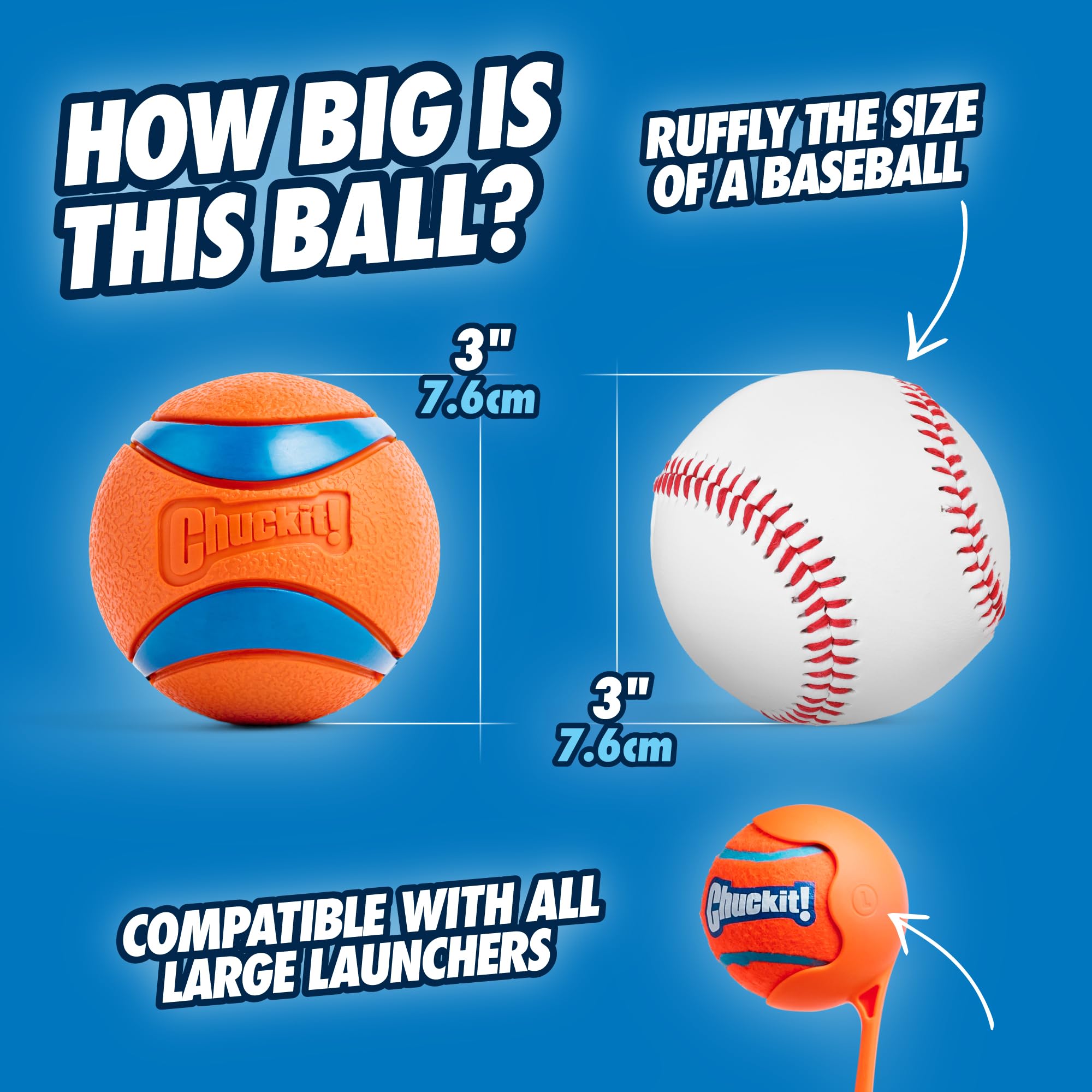 Chuckit Golf Ultra Ball Jouet pour Chien Adulte, Taille L 1pc